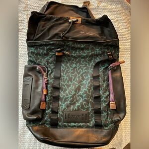 Coach Black and Teal Men's Backpack